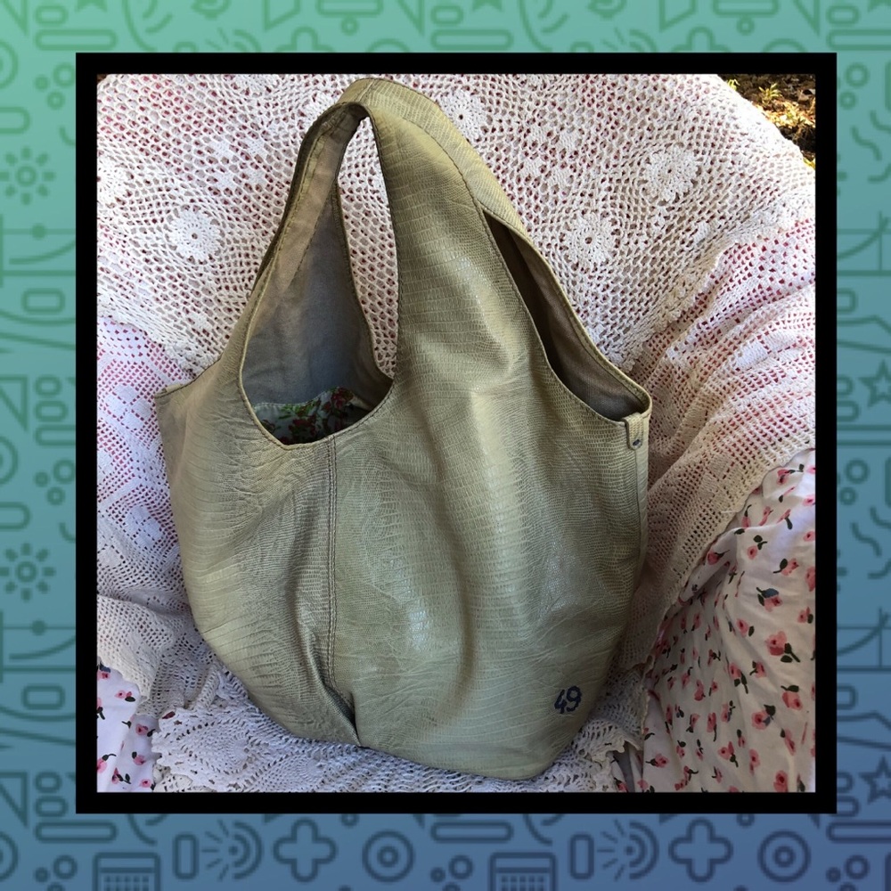 49 Faux Snakeskin Bucket Bag USED CONDITION
